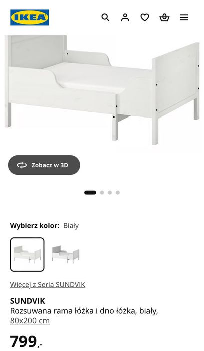 Łóżko dziecięce Sundvik