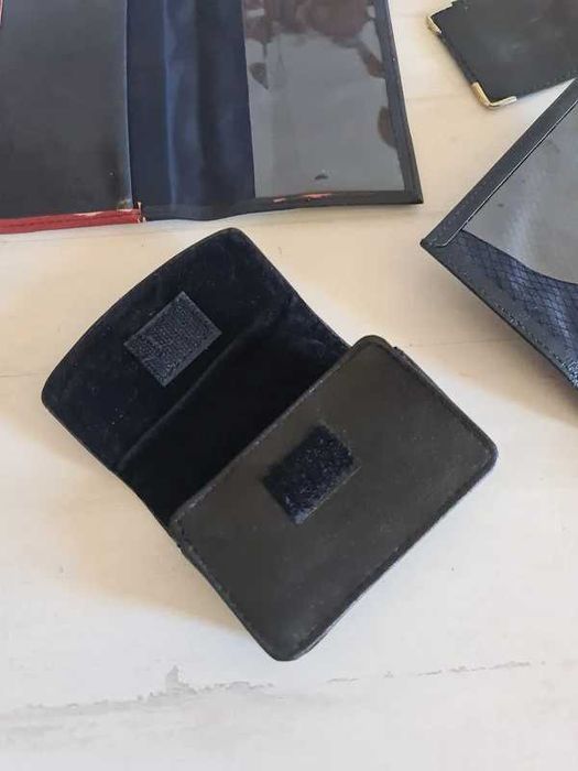 Conjunto de Bolsas em Pele Couro Leather Black Cases Calendar Case