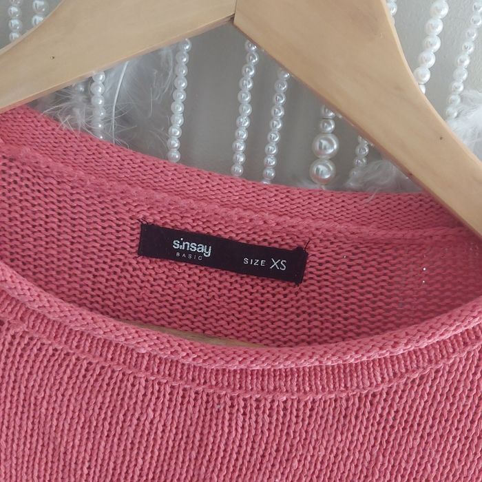 Sweter Sinsay XS 34 S 36 koralowy różowy