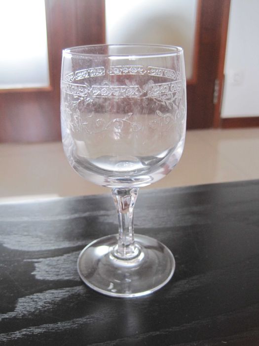 Conjunto de copos de cristal