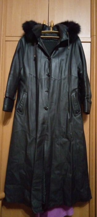 Шкіряне пальто зима