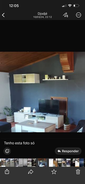 Conjunto móvel tv com prateleira