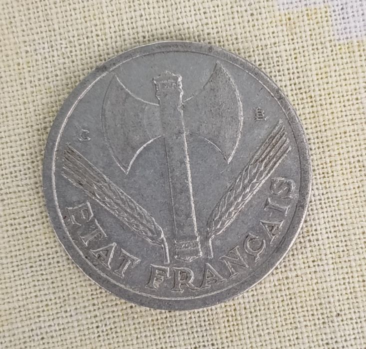 Moeda 1 Franco Francês 1944 - Regime de Vichy (WWII)