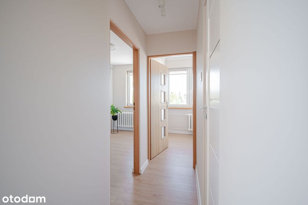 3 pok. balkon, umeblowane 43 m2, po remoncie,