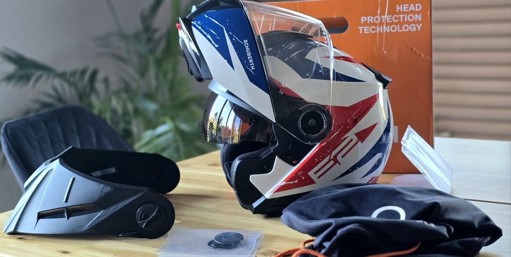 Kask szczękowy Schuberth E2 EXPLORER BLUE rozm. M - skorupa C5