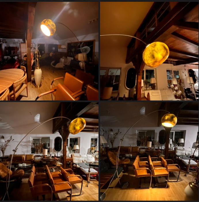 Lampa podlogowa łukowa space age. Włochy lata 70-te