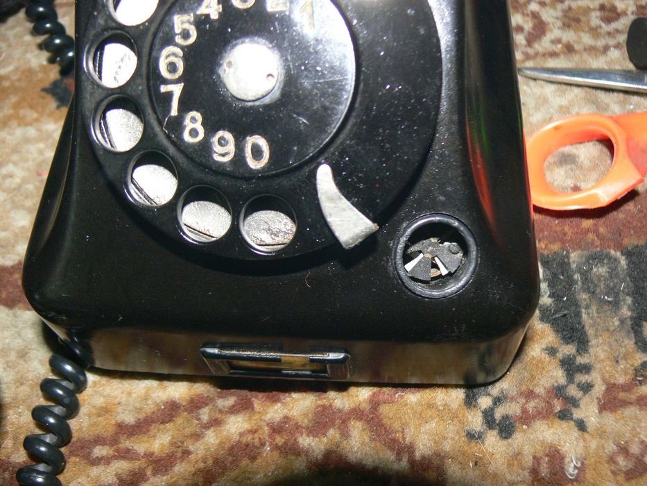 Telefon Dyrektorski RWT z okresu PRL Bakelitowy na tarczę