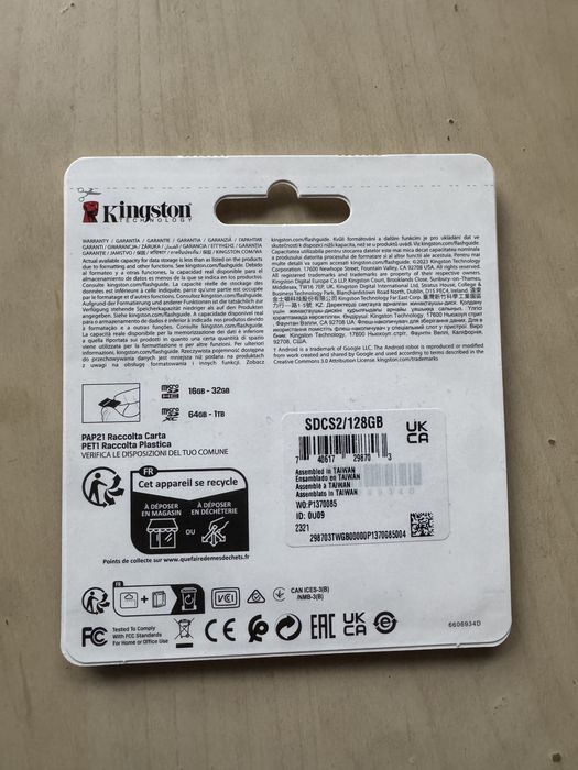 Karta pamięci microSD 128GB Kingston Canvas Select Plus  10 szt.