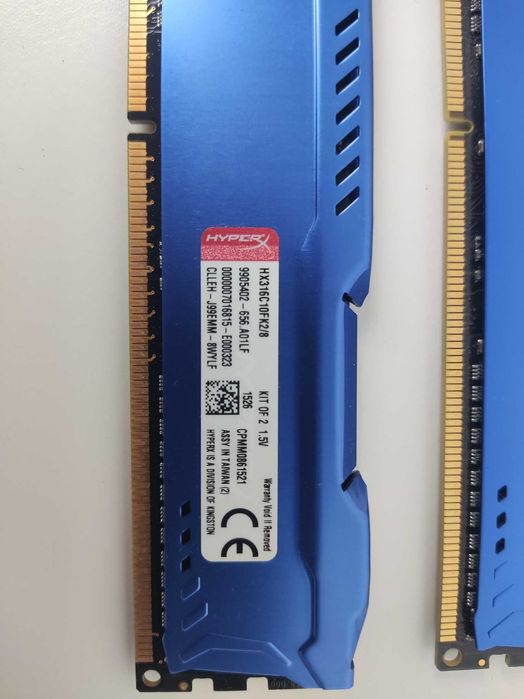 3x HyperX Fury RAM DDR3  4gb 1600mhz