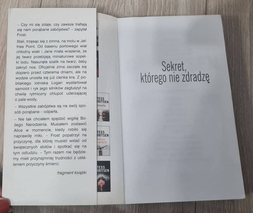 Tess Gerritsen Sekret, którego nie zdradzę