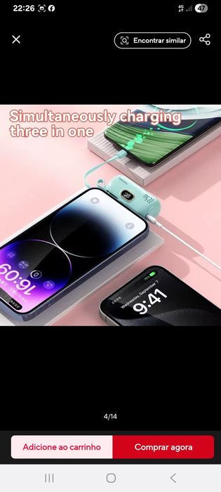 Mini power bank, 5,000 mAh capacity for mobile phones, fast charging64729905389443122