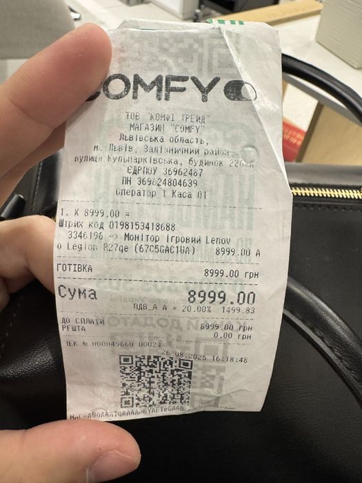 Монітор Lenovo Legion R27qe Гарантія!