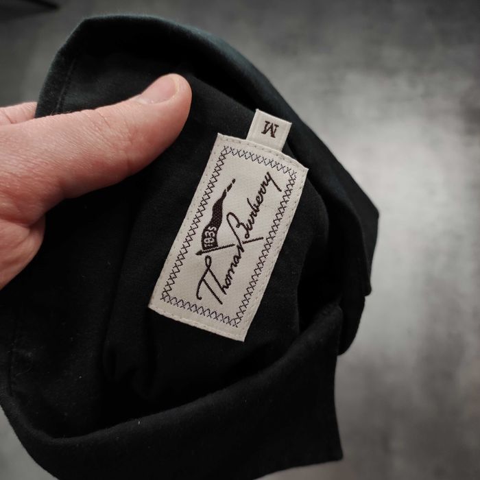 MĘSKA PREMIUM Czarna Klasyczna Koszula Logo Thomas Burberry Elegancka