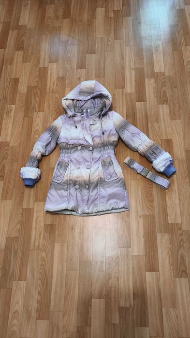 Демисезонная куртка\пальто для девочки 8-9лет (140см) осень-весна
