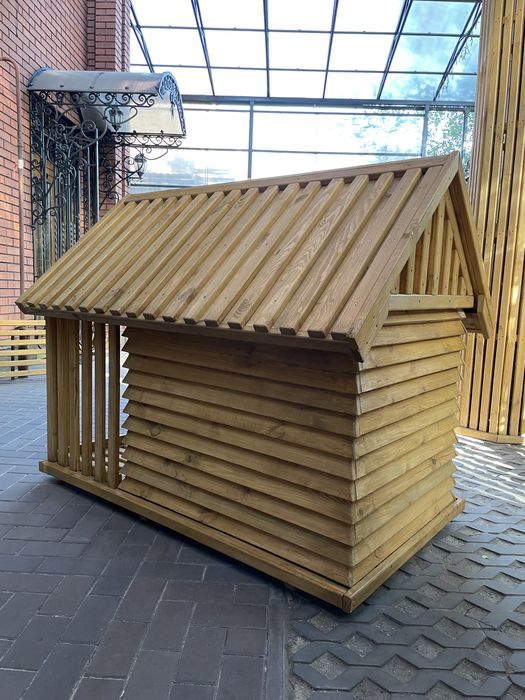 Утепленный,2х-этажн. домик с верандой для вашего питомца из дерева!