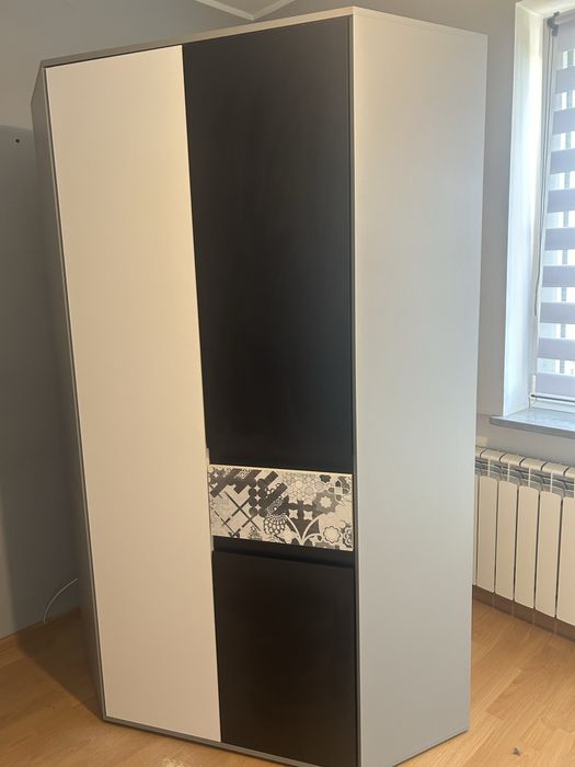 Wójcik szafa narożna bialo szaro czarna