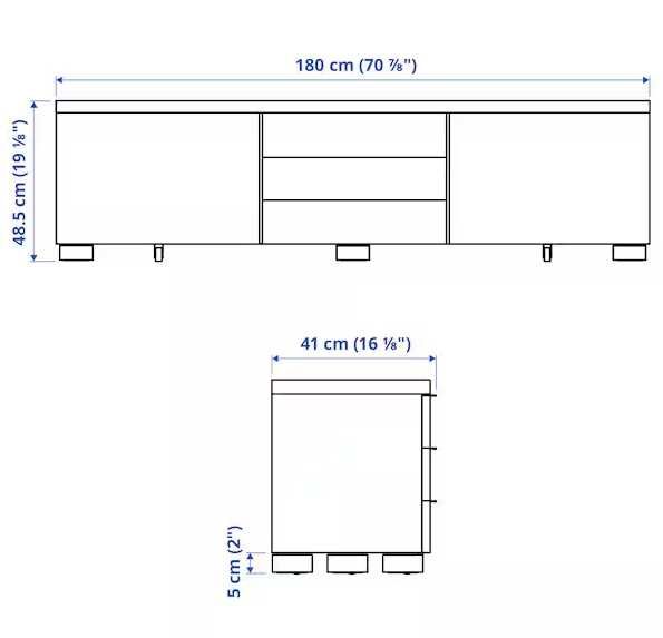 Móvel branco para TV