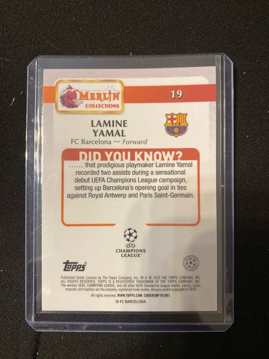 Lamine Yamal – Topps Merlin 2024/25 (Numerada 097/199)
