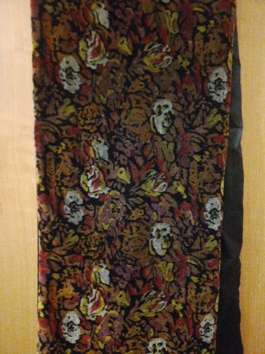 Велюровий в принт шарф  24*150