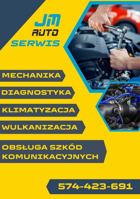 Wulkanizacja, mechanika, diagnostyka, klimatyzacja, remonty silników,