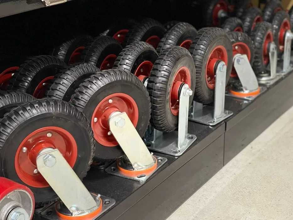 Колеса для візків, тележок, тачок — великий вибір розмірів 75–200 мм