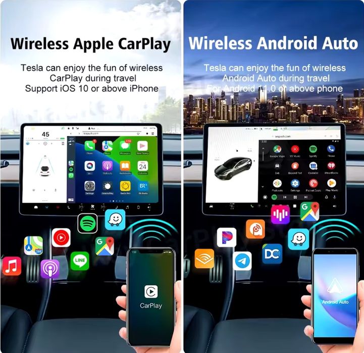 Чудовий Подарунок CarlinKit CarPlay Android Auto для Tesla Model 3 Y