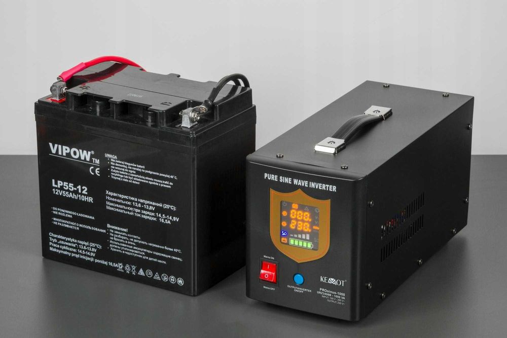 Інвертор Kemot 1000W 12V (Польща) ДЖБ ИБП Бесперебойник. Инвертор UPS