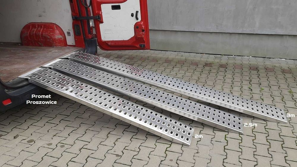 Najazdy ALUMINIOWE 3m  * do 3T * Podjazdy 2szt - Bus Blaszak Przyczepa