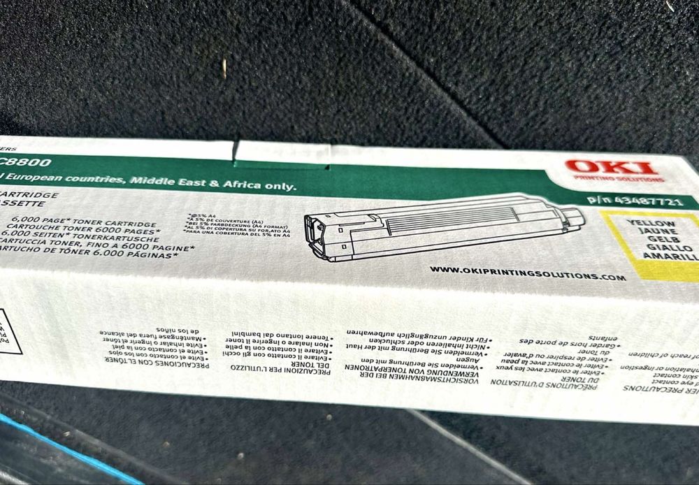 Тонер- картридж oki c8600/c8800, желтый, оригинал