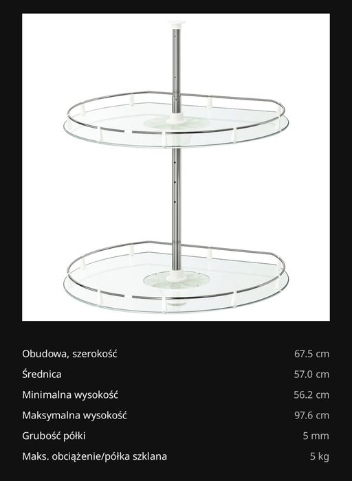 Utrusta do szafki narożnej