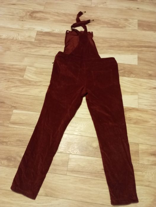 Bordowe Ogrodniczki ciążowe Bonprix 44