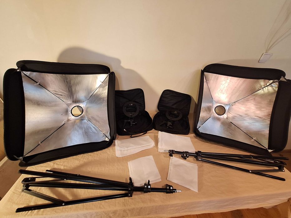 Softbox 60x60 cm com suporte de fixação suporte de Bowen (2 un.)
