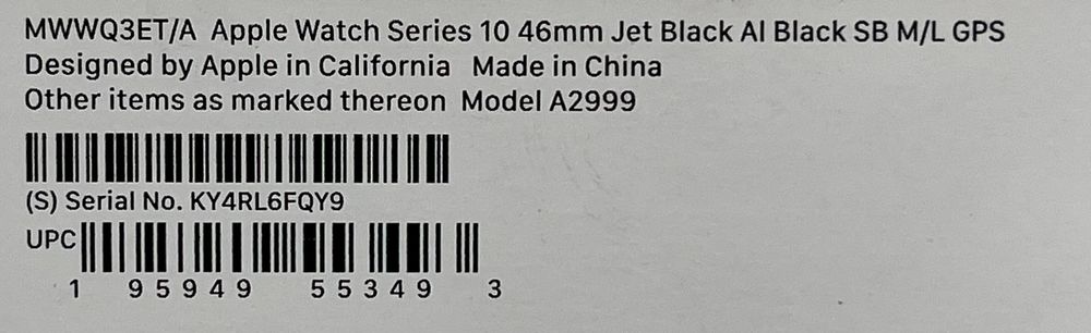 OUTLET Apple Watch Series 10 GPS 46mm FV23 Gwarancja Apple Bat 100%