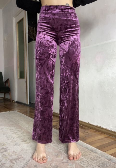 Штаны бархатные мом