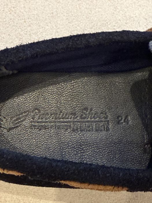 Дитячі лофери Premium Shoes, розмір 24, натуральна замша, темно-сині