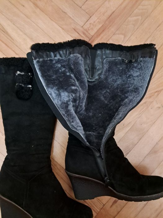 Зимові чоботи з натуральної замші