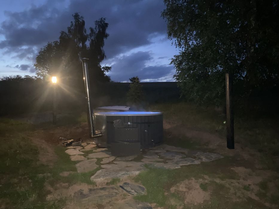 Domek  z banią z widokiem na góry  Łomnica- Góry Sowie