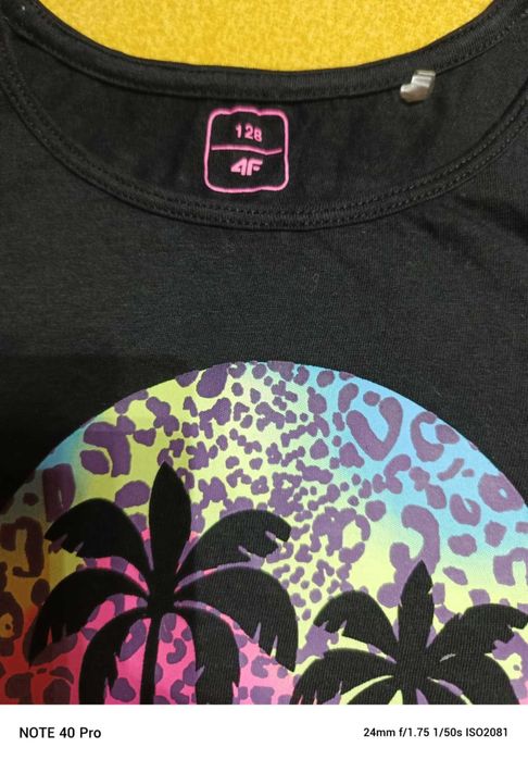 Top t - shirt koszulka f4 wakacyjny print czarna