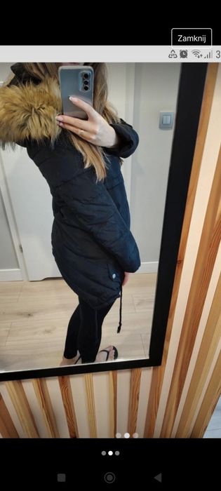 Czarna zimowa kurtka S Etnee