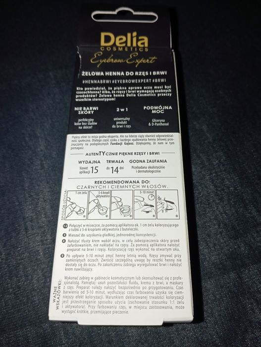 Żelowa henna do rzęs i brwi