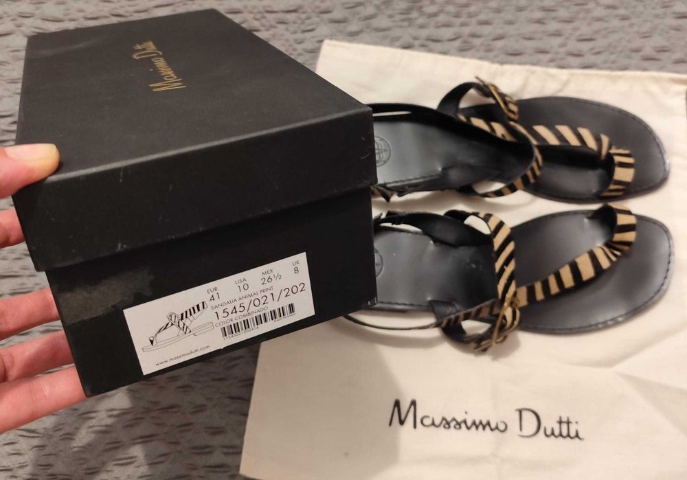 Sandálias em pele Massimo Dutti 41