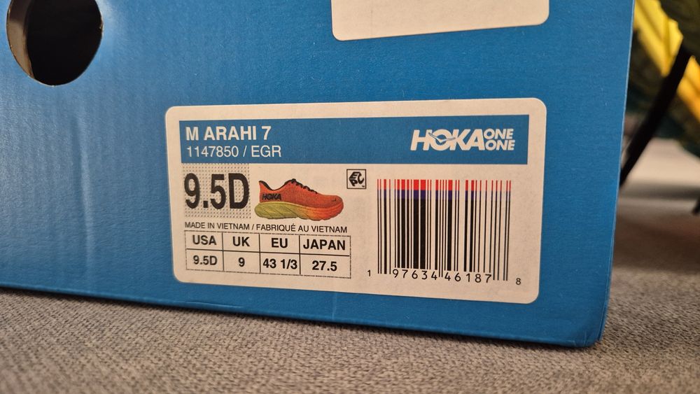 Buty do biegania HOKA Arahi 7, rozm. 43 1/3, jak nowe