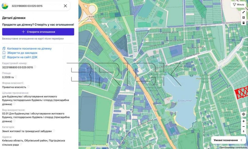 Без комісії продаж земельна ділянка 2.8 га підгірці обухівський район під будівництво
