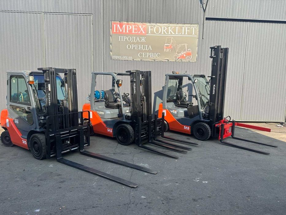 Навантажувач газ TOYOTA 02-8FGF25, підйом-4.3м, 2019рік, кабіна, 5069мг