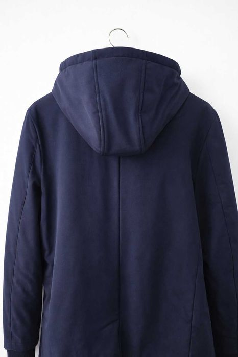 Casaco Parka Suits Inc Azul-Escuro com Capuz e Forro Acolchoado – M