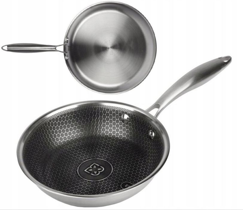 Patelnia stalowa 32cm plaster miodu nieprzywierająca powłoka Edenberg