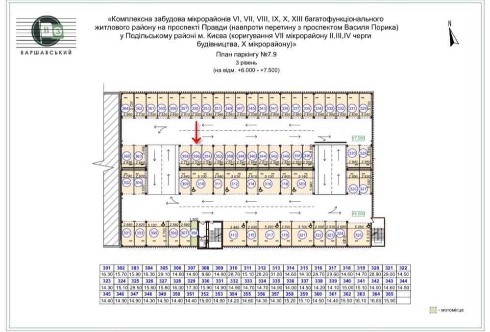 Оренда паркомісця, Варшавський 3, Всеволода Змієнка 32, паркінг 7.9