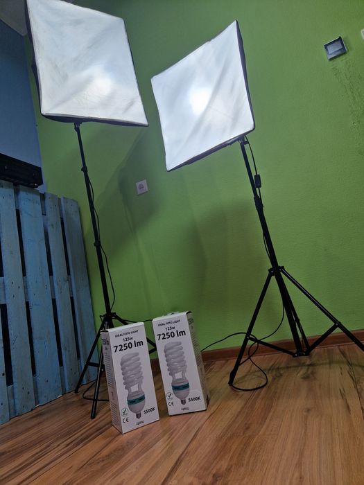 2 Softboxy / lampy fotograficzne / zamiast LED / oświetlenie studia