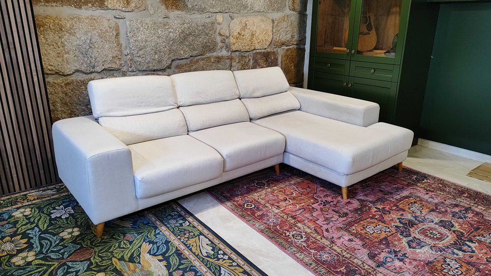 Sofá 3 lugares c/ chaise longue