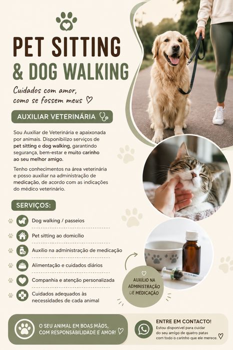 Serviços de Pet Sitting e Dog Walking